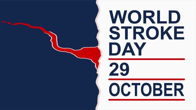 stroke world day 29 october postcard