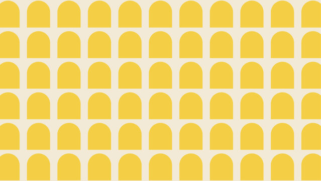 Yellow arch pattern seamless background vector graphic for modern
