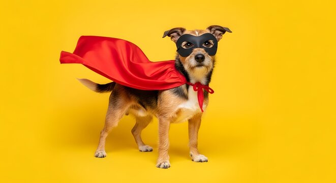 A super pup's halloween adventure a charming canine superhero ready for tricks or treats