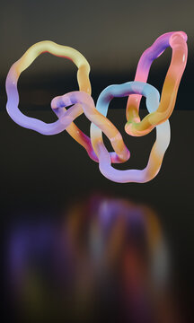Vertical chain of gradient 3D loops with reflection