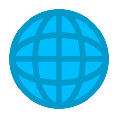 Obraz premium Blue globe internet icon vector illustration