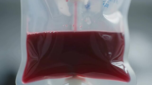 Medical bag transfusion close-up: essential healthcare and emergency treatment equipment iv bag