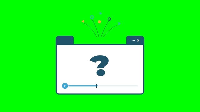 Digital Video Player Interface Featuring A Question Mark