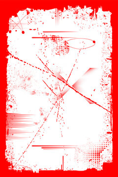 Glitch distorted grungy isolated layers . Design element for brochure, social media, posters, flyers. Overlay texture.Textured banner with Distress effect .Vector halftone dots . Screen print texture