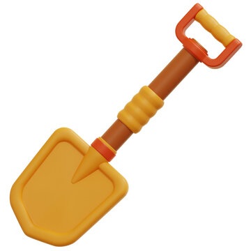 shovel 3d illustration icon
