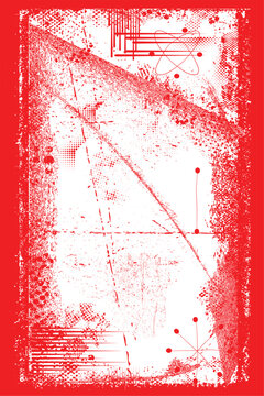 Glitch distorted grungy isolated layers . Design element for brochure, social media, posters, flyers. Overlay texture.Textured banner with Distress effect .Vector halftone dots . Screen print texture
