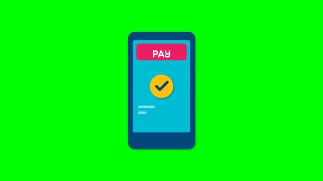 Mobile Payment Confirmation on Green Screen