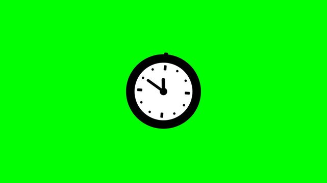 Animated Clock Countdown on Green Screen