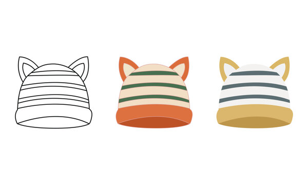 Collection of various winter hats and beanies