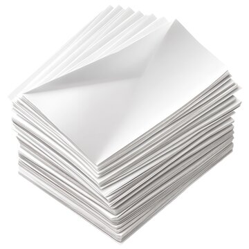 A neat stack of blank white papers, ready for printing or writing