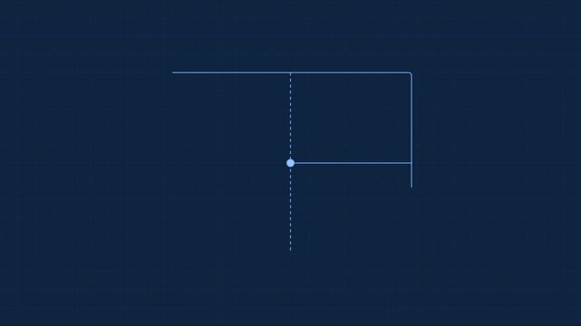Minimalist digital interface grid animation with expanding geometric lines and data point focus background
