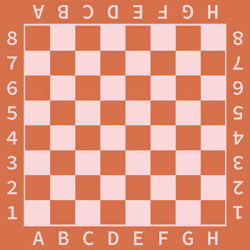 Chessboard background. Groovy chessboard surface. Geometric pattern in flat colors. Vector