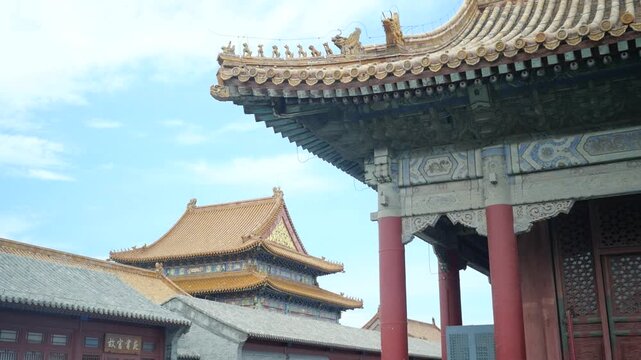 Traditional Imperial Architecture in the Forbidden City, Beijing, China