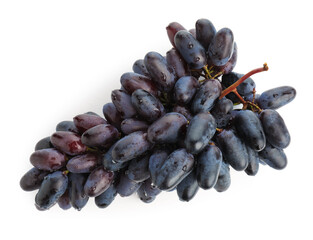Naklejka premium Bunch of fresh ripe grapes isolated on white