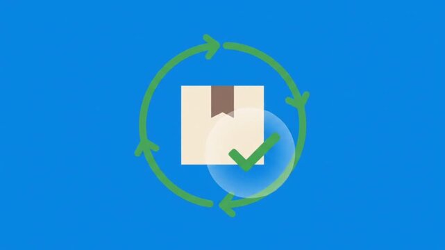E-commerce order processing and fulfillment icon animation