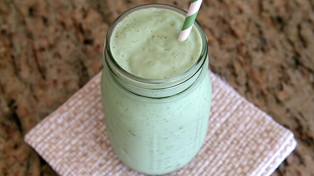 Healthy drink on kitchen counter