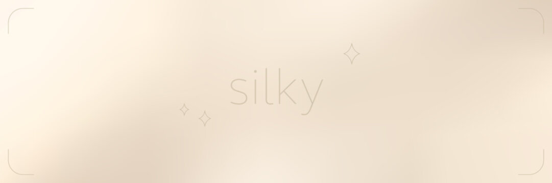 Cream gradient background with beige gradation and silky soft texture, decorated with minimal corner frame and subtle sparkle accents. Beige gradient with smooth tone and light decorative elements