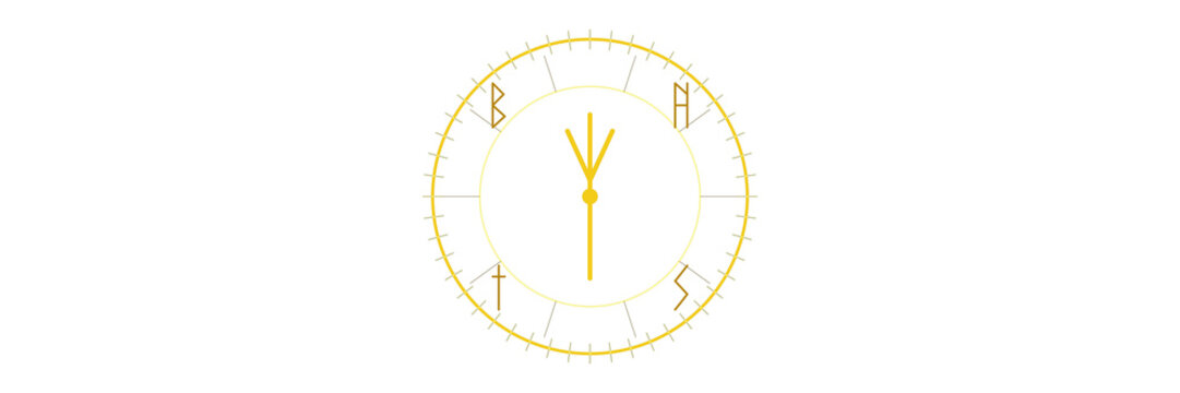 Elder Futhark Algiz rune with protection elk. Isolated transparent PNG overlay.
