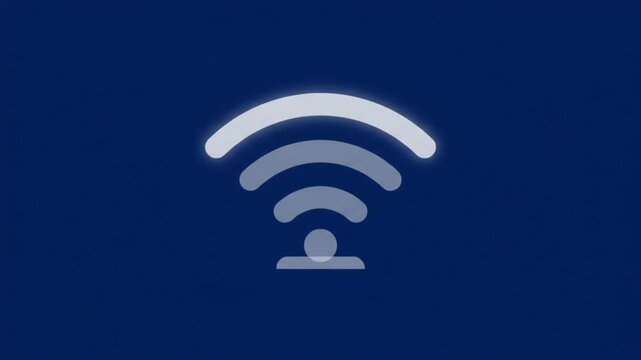 Wireless signal strength and connectivity icon animation