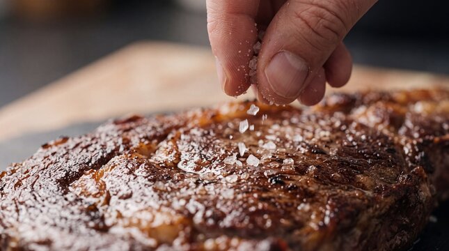 Hand squeezing fresh lime wedge over grilled salmon fillet