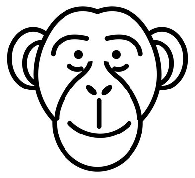 A smiling monkey with its eyes closed