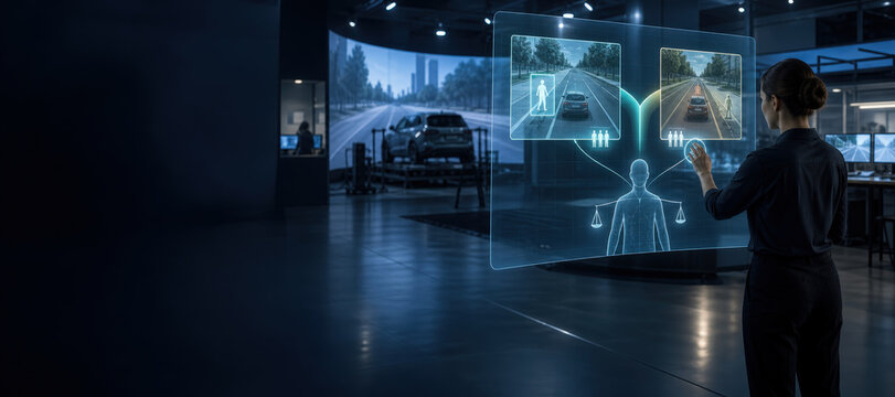 Analyst Reviewing Ethical Scenarios for Autonomous Mobility