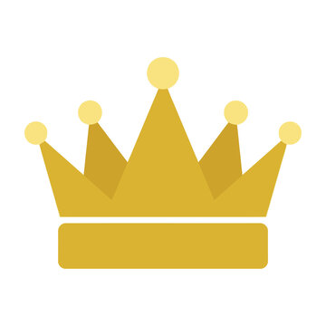 Golden crown icon symbol luxury royalty