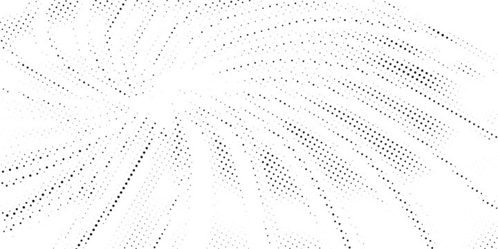Dynamic swirling black halftone dot pattern abstract radial explosion background