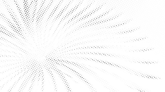 Abstract scattered black halftone dot burst graphic pattern vector background