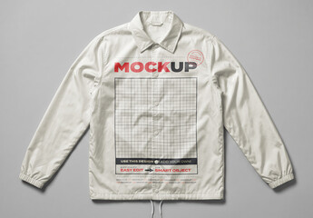 Coach Jacket Flat Lay Design Mockup