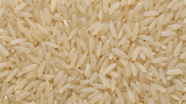 Raw Long Grain Jasmine Rice Grains Background Texture Macro Photo View for Cooking Healthy Food Ingredient Banner