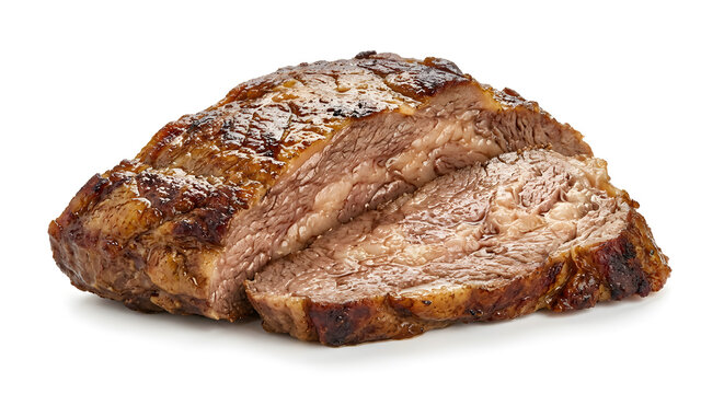 Brazilian cupim steak with thick wedge Isolated on White Background