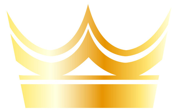 Nobility logo. Crown silhouette. Premium gold material