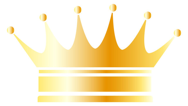 Shining crown logo. Prince symbol. Heraldry sign