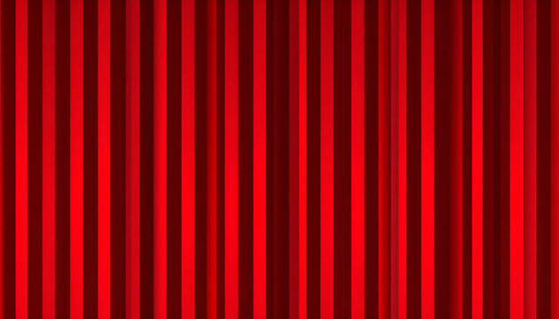 Vibrant red vertical striped background with a dynamic linear pattern, offering a bold and festive texture suitable for holiday and theatrical themes.