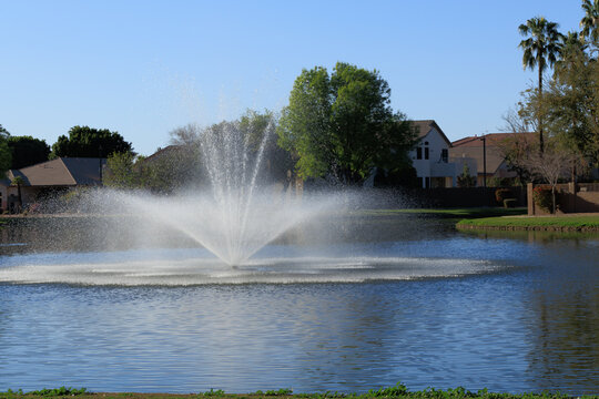 North Lake Fountain in Dos Lagos Park, Glendale, AZ