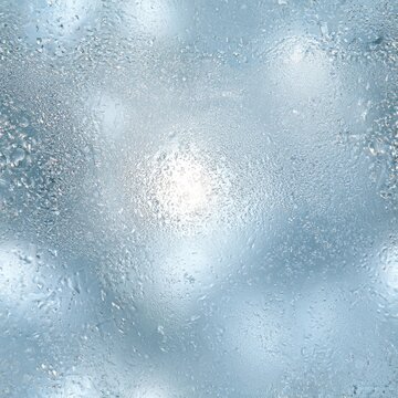 Water droplets on transparent glass with diffuse light