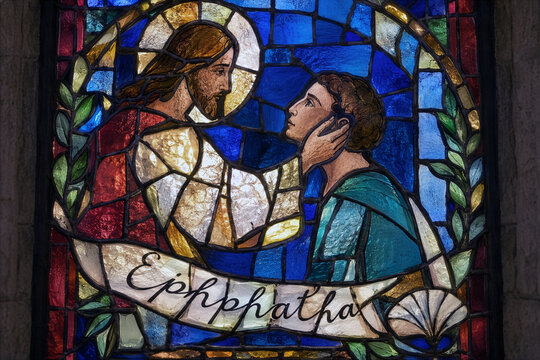 Ephphatha! Jesus healing the deaf-mute.