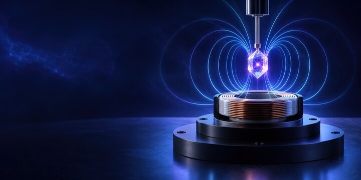 Quantum magnetometer measuring a precise magnetic field