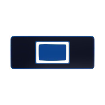 Medical adhesive bandage plaster icon in blue translucent glass style with glowing outline borders medical plaster isolated on a transparent background