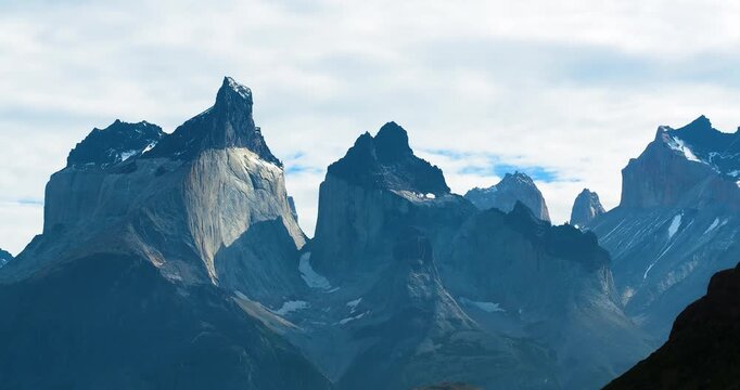 Dramatic cliffs, Torres del Paine National Park, Patagonia, Chile