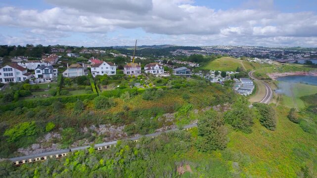 Steam Train, Broadsands Beach, Paignton, Devon, England, United Kingdom