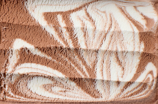 chocolate and vanilla ice cream texture