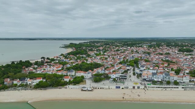 Fouras from a drone, Fouras-les-Bains, Charente-Maritime, Nouvelle-Aquitaine, France