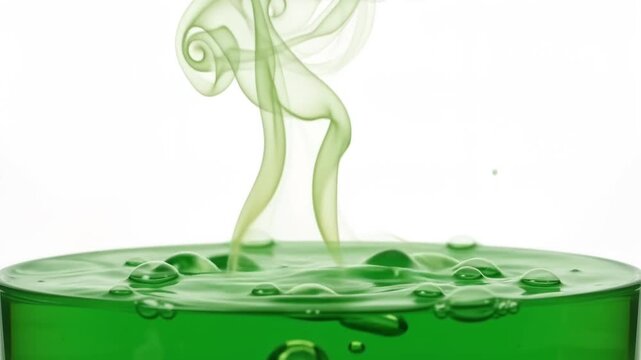 Creepy green slime creature rising from puddle spooky Halloween swamp monster isolated on white background