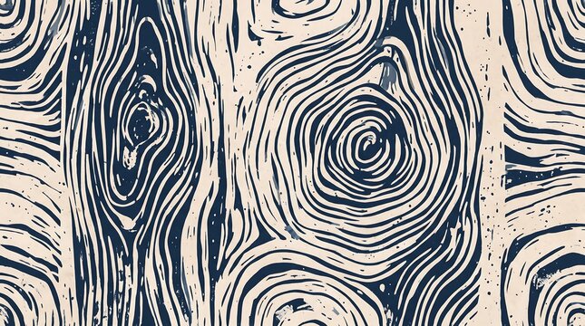 版木の木目をそのまま刷ったようなツートンの抽象模様