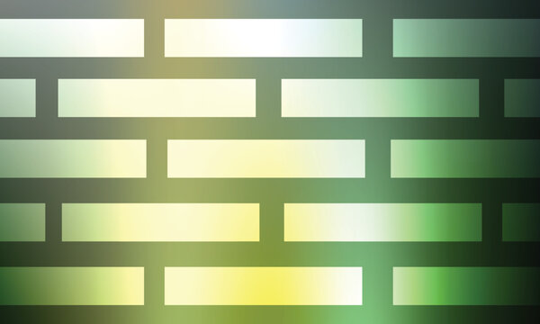 Abstract rectangular blocks in gradient green and yellow modern background texture
