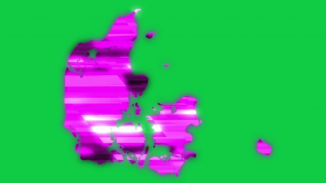 Denmark purple news headline effect map pop animation green background