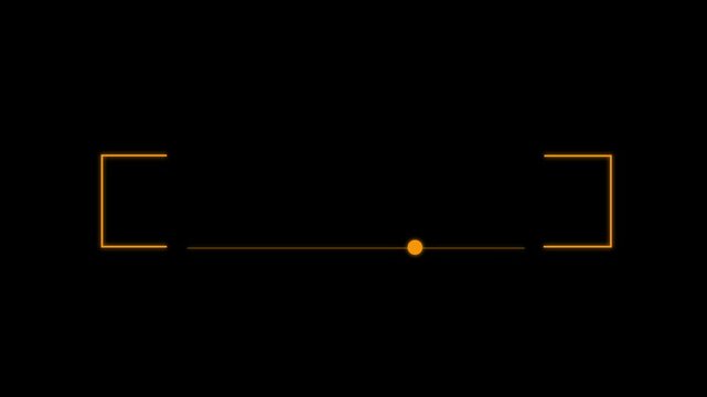 minimal white line lower third with expanding center line and moving circular marker motion