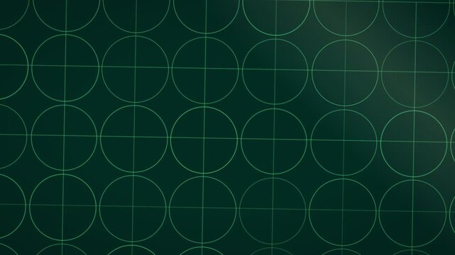 Radar scope interface grid with concentric crosshair circles for tactical monitoring or surveillance technology visualization